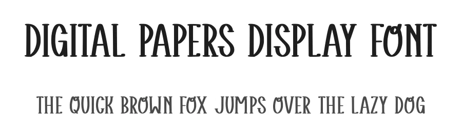 Digital Papers Display Font by Craftedtype — Decorative Font