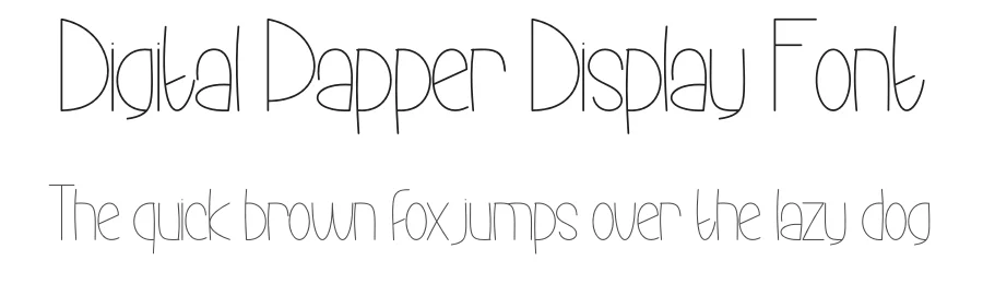 Digital Papper Display Font by andikastudio — Display Font