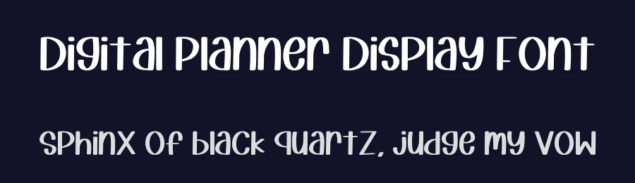 Digital Planner Display Font by Craftedtype — Decorative Font — thumbnail 2