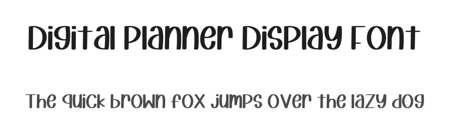 Digital Planner Display Font by Craftedtype — Decorative Font