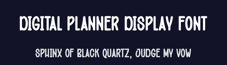 Digital Planner Display Font by creativeletter — Display Font — thumbnail 2