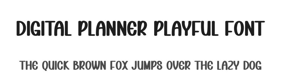 Digital Planner Playful Font by andikastudio — Display Font
