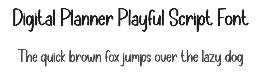 Digital Planner Playful Script Font by creativeletter — Script Handwritten Font
