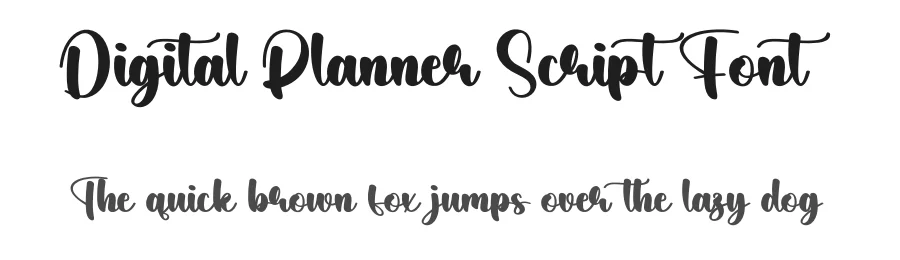 Digital Planner Script Font by creativeletter — Script Handwritten Font