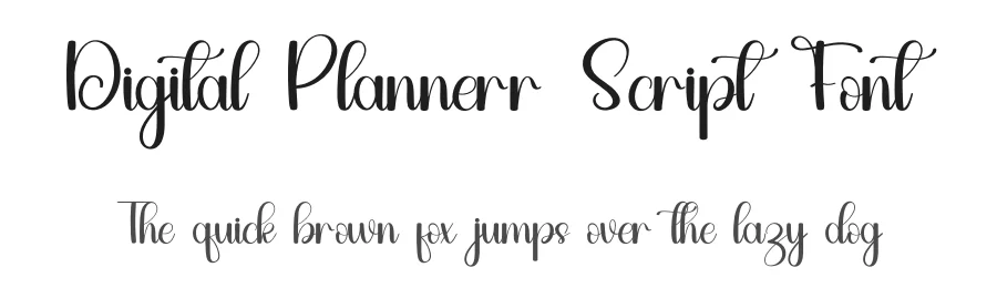Digital Plannerr Script Font by inermediaSTUDIO — Script Handwritten Font