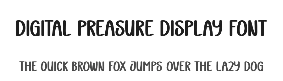 Digital Preasure Display Font by creativeletter — Display Font