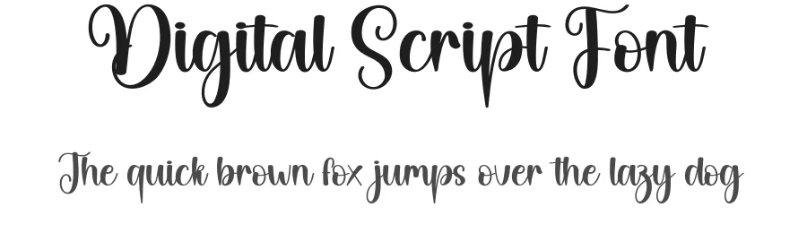 Digital Script Font by creativeletter — Script Handwritten Font