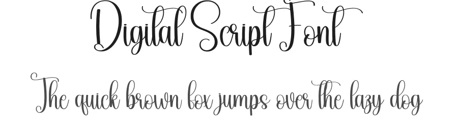 Digital Script Font by andikastudio — Script Handwritten Font