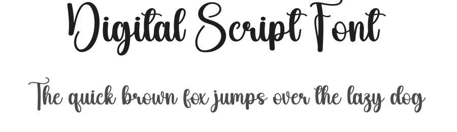 Digital Script Font by andikastudio β Script Handwritten Font