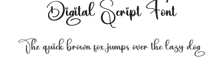 Digital Script Font by creativeletter — Script Handwritten Font