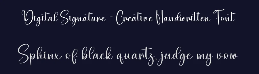 Digital Signature – Creative Handwritten Font by creativeletter — Script Handwritten Font — thumbnail 2