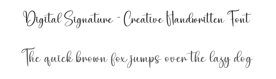 Digital Signature – Creative Handwritten Font by creativeletter — Script Handwritten Font