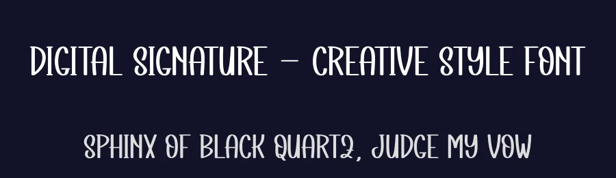 Digital Signature – Creative Style Font by creativeletter — Display Font — thumbnail 2