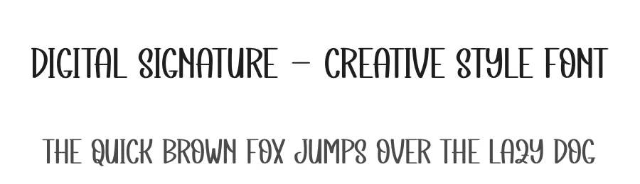 Digital Signature – Creative Style Font by creativeletter — Display Font