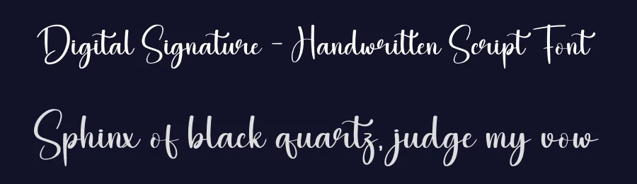 Digital Signature – Handwritten Script Font by creativeletter — Script Handwritten Font — thumbnail 2