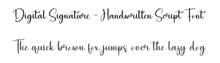 Digital Signature – Handwritten Script Font by creativeletter — Script Handwritten Font
