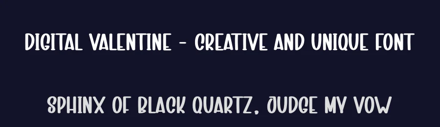 Digital Valentine – Creative And Unique Font by creativeletter — Display Font — thumbnail 2