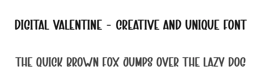 Digital Valentine – Creative And Unique Font by creativeletter — Display Font