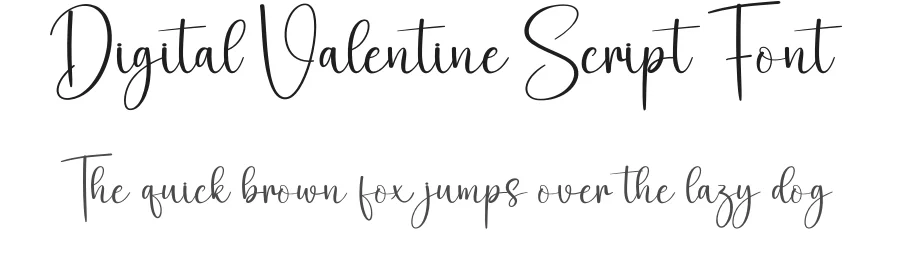Digital Valentine Script Font by andikastudio — Script Handwritten Font