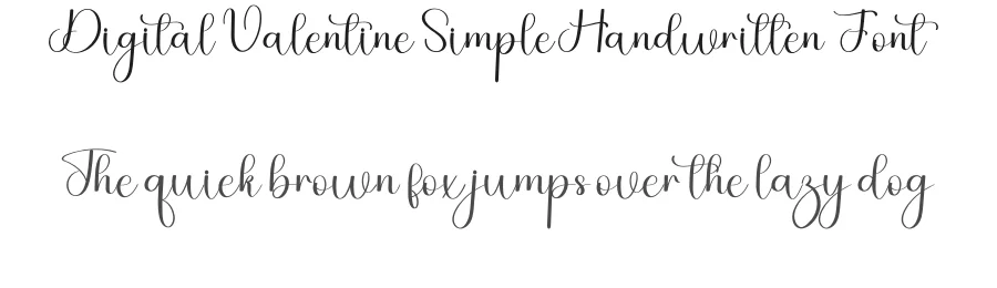 Digital Valentine Simple Handwritten Font by freshtypeink — Script Handwritten Font
