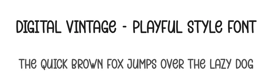 Digital Vintage – Playful Style Font by andikastudio — Display Font