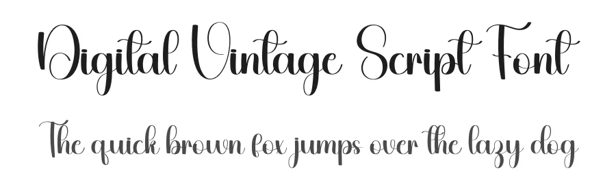 Digital Vintage Script Font by freshtypeink — Script Handwritten Font