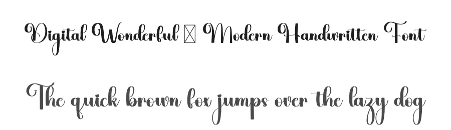 Digital Wonderful – Modern Handwritten Font by freshtypeink — Script Handwritten Font