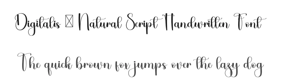 Digitalis – Natural Script Handwritten Font by freshtypeink — Script Handwritten Font