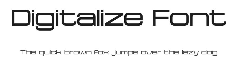 Digitalize Font by Funtype — Display Font