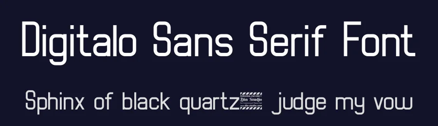Digitalo Sans Serif Font by Din Studio — Sans Serif Font — thumbnail 2