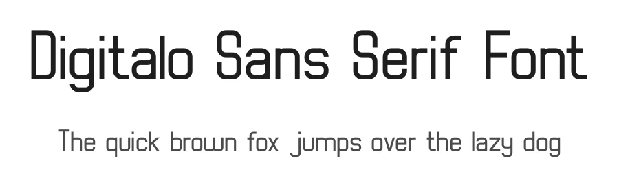 Digitalo Sans Serif Font by Din Studio — Sans Serif Font