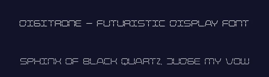 Digitrone – Futuristic Display Font by Fikryal Studio — Display Font — thumbnail 2