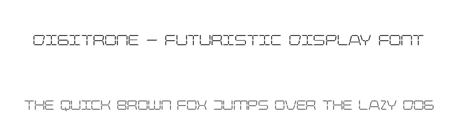 Digitrone – Futuristic Display Font by Fikryal Studio — Display Font