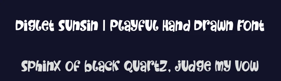 Diglet Sunsin | Playful Hand Drawn Font by Gracetypestudio — Script Handwritten Font — thumbnail 2