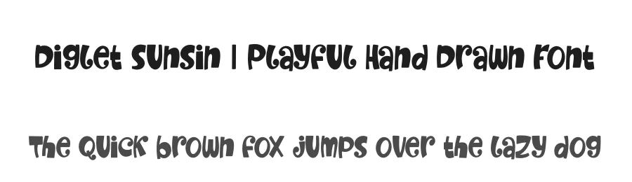 Diglet Sunsin | Playful Hand Drawn Font by Gracetypestudio — Script Handwritten Font
