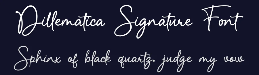 Dillematica Signature Font by Basnistudio — Script Handwritten Font — thumbnail 2