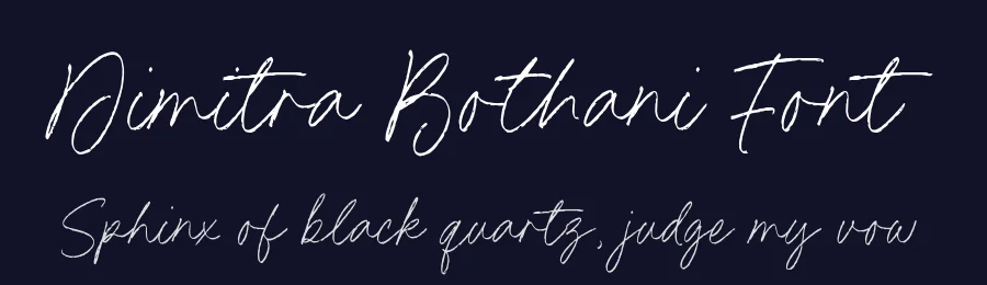 Dimitra Bothani Font by Timur type — Script Handwritten Font — thumbnail 2