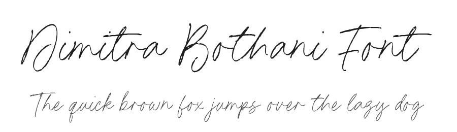 Dimitra Bothani Font by Timur type — Script Handwritten Font