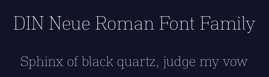 DIN Neue Roman Font Family by Vibrant Types — Serif Font — thumbnail 2