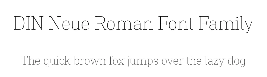 DIN Neue Roman Font Family by Vibrant Types β Serif Font
