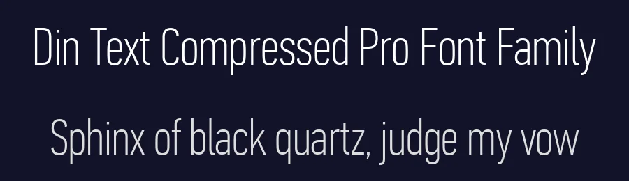 Din Text Compressed Pro Font Family by Typeface — Sans Serif Font — thumbnail 2