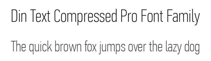 Din Text Compressed Pro Font Family by Typeface — Sans Serif Font