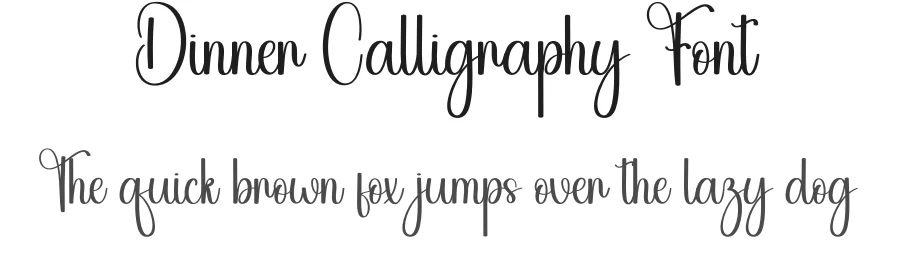 Dinner Calligraphy Font by andikastudio — Script Handwritten Font