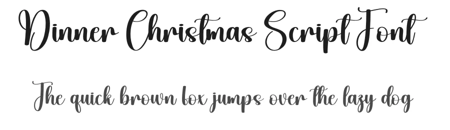 Dinner Christmas Script Font by andikastudio — Script Handwritten Font