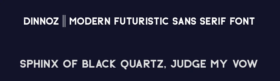 Dinnoz || Modern Futuristic Sans Serif Font by ErmediaStudio — Display Font — thumbnail 2