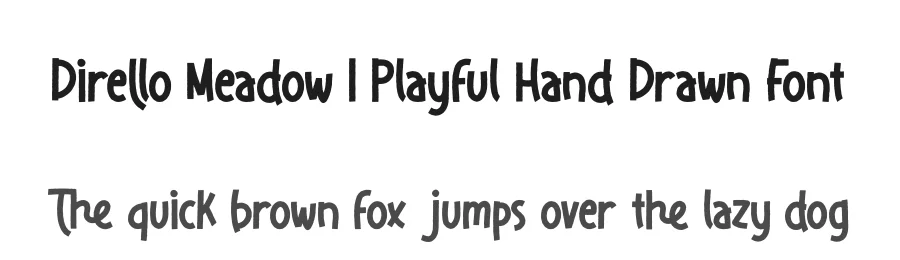 Dirello Meadow | Playful Hand Drawn Font by Gracetypestudio — Script Handwritten Font