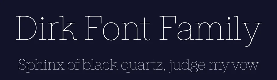 Dirk Font Family by Mark Butchko — Slab Serif Font — thumbnail 2