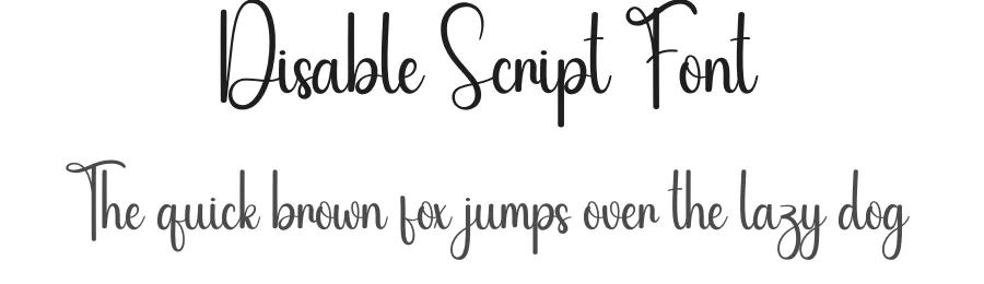 Disable Script Font by creativeletter — Script Handwritten Font