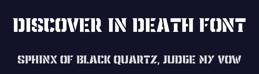 Discover In Death Font by afterthem Studio — Display Font — thumbnail 2