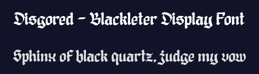 Disgored – Blackleter Display Font by Ronny_STD — Blackletter Font — thumbnail 2